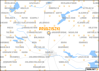 map of Prudziszki