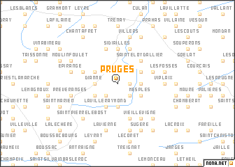 map of Pruges