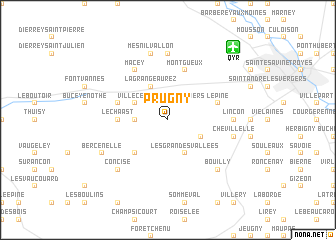 map of Prugny