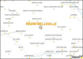 map of Prunay-Belleville