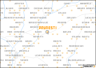 map of Pruneşti