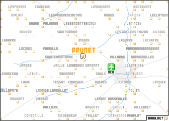 map of Prunet