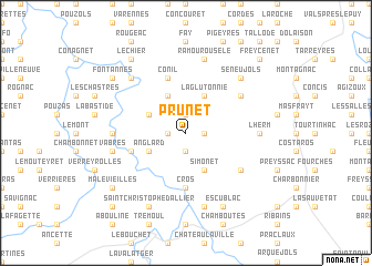 map of Prunet