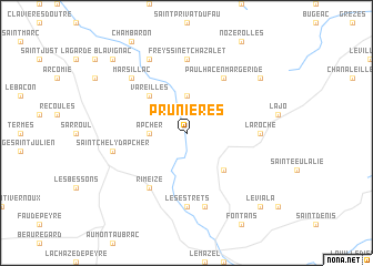 map of Prunières