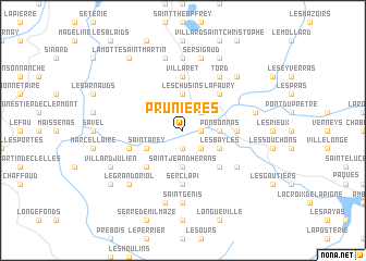 map of Prunières