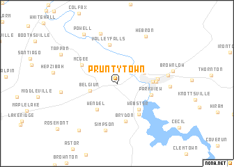 map of Pruntytown