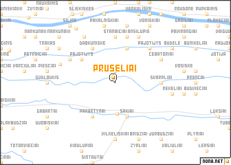 map of Prūseliai