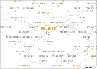 map of Prusiek