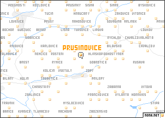 map of Prusinovice