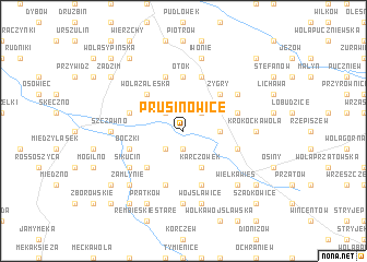 map of Prusinowice