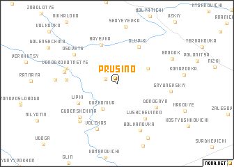 map of Prusino