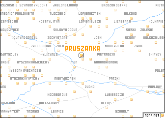 map of Pruszanka