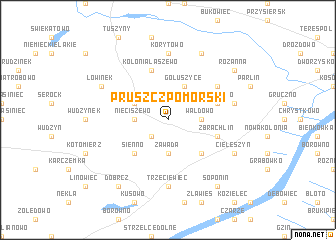 map of Pruszcz Pomorski