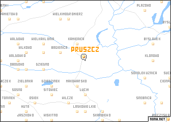 map of Pruszcz
