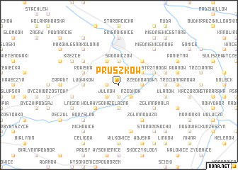 map of Pruszków