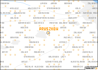 map of Pruszków