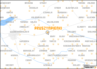 map of Pruszyn Pieńki