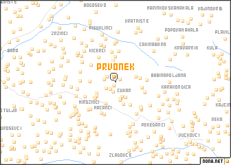 map of Prvonek