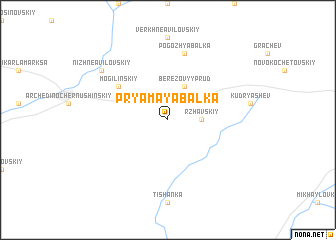 map of Pryamaya Balka
