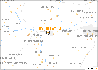 map of Pryamitsyno