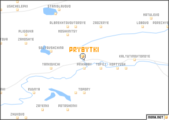 map of Prybytki