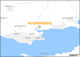 map of Prydniprovsʼke