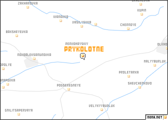 map of Prykolotne