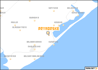 map of Prymorsʼke