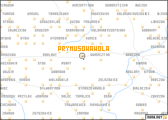 map of Prymusowa Wola