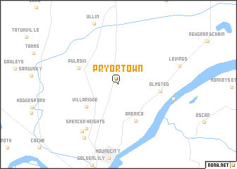 map of Pryortown