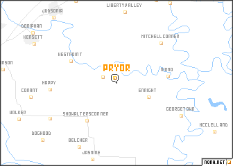 map of Pryor