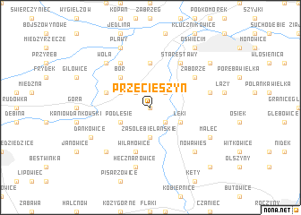 map of Przecieszyn