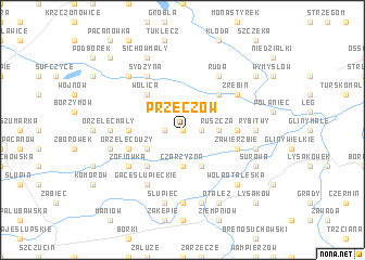 map of Przeczów