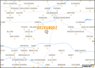 map of Przedbórz