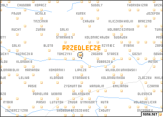 map of Przedłęcze