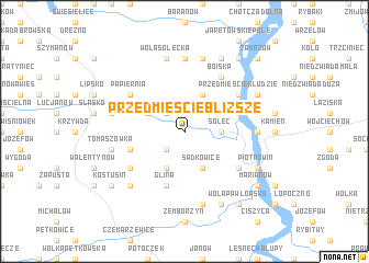 map of Przedmieście Bliższe