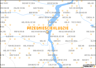 map of Przedmieście Kłudzie