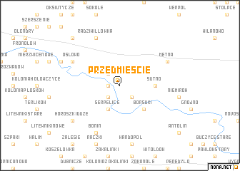 map of Przedmieście