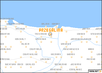 map of Przegalina