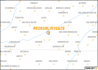 map of Przegaliny Duże