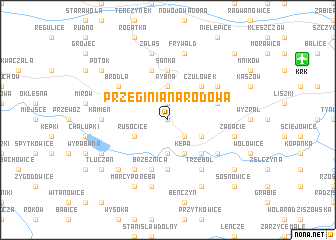 map of Przeginia Narodowa