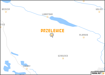 map of Przelewice