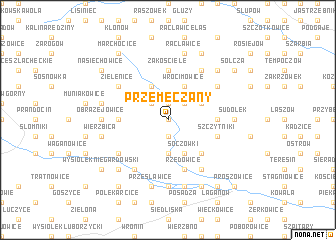 map of Przemęczany