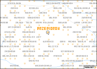 map of Przepiórów