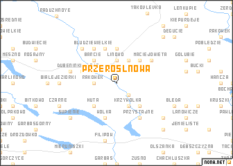 map of Przerośl Nowa