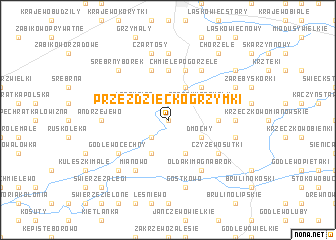 map of Przeździecko Grzymki