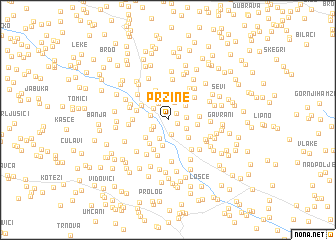 map of Pržine