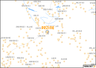 map of Pržine