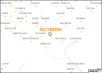 map of Przyborów