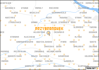 map of Przybranówek